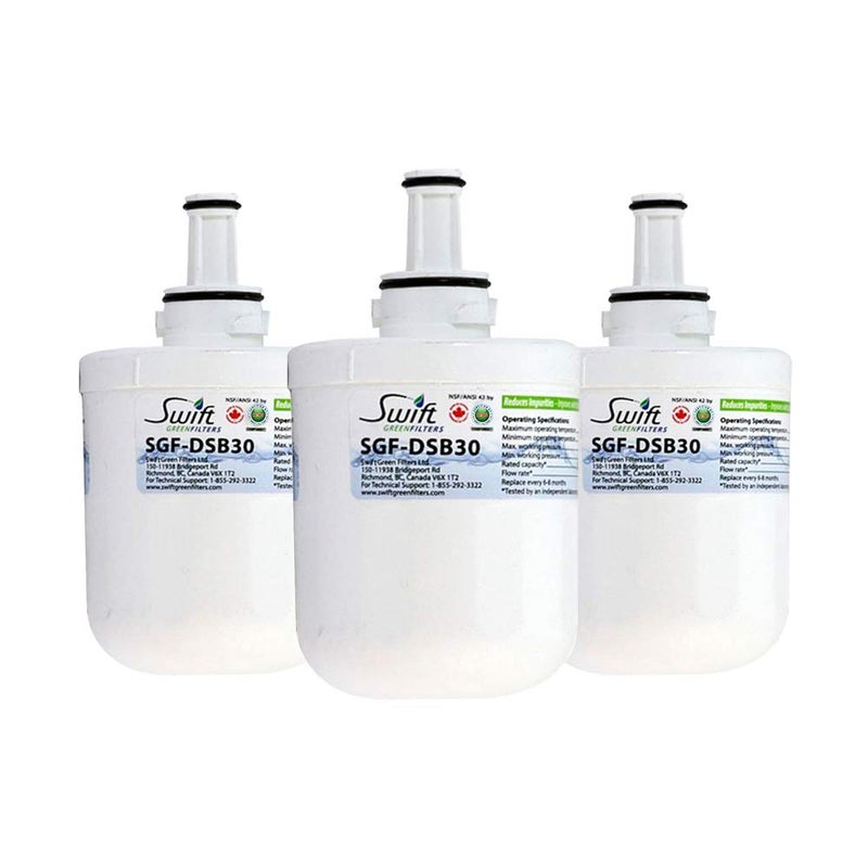 Swift Green Filters SGF-DSB30 Compatible Refrigerator Water Filter for DA2900003, DA6100159, TADA2900003A, DA2900003AB, HAF-CU1, Made in USA 3-Pack - Image 1